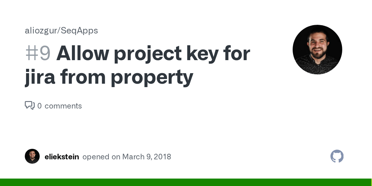 Allow project key for jira from property · Issue 9 · aliozgur/SeqApps