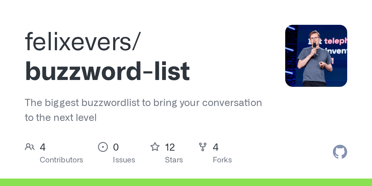 GitHub useto/buzzwordlist The biggest buzzwordlist to bring your