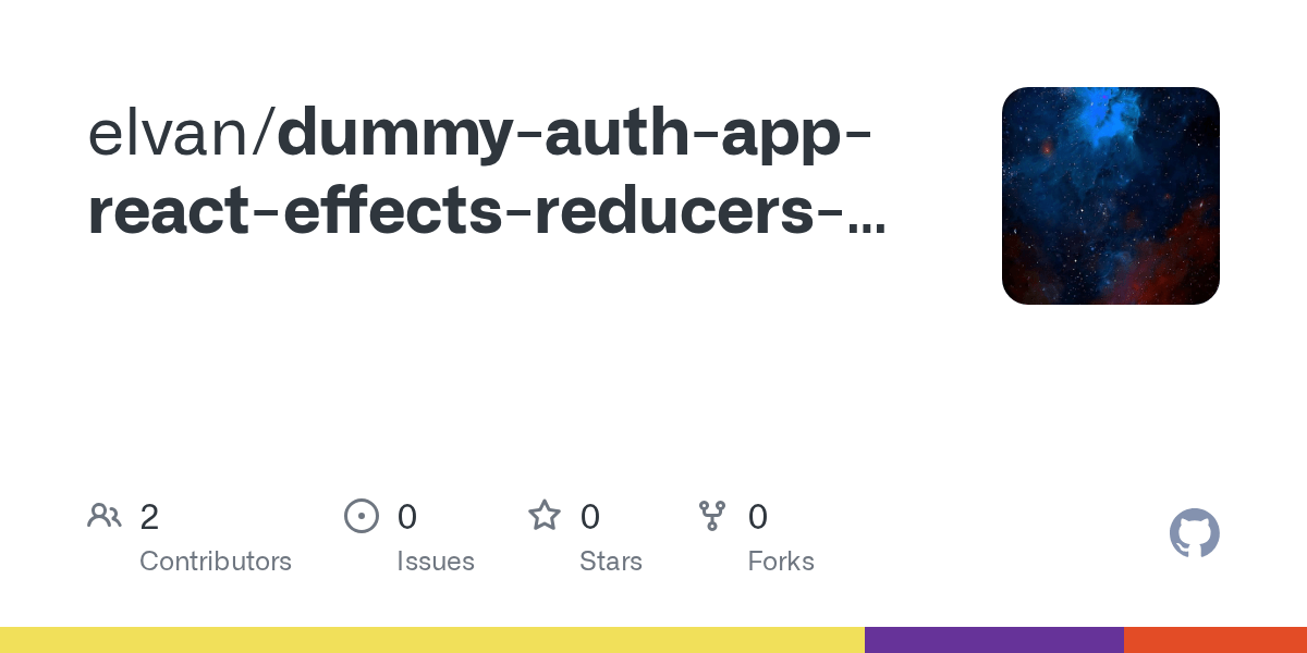 GitHub elvan/dummyauthappreacteffectsreducerscontext