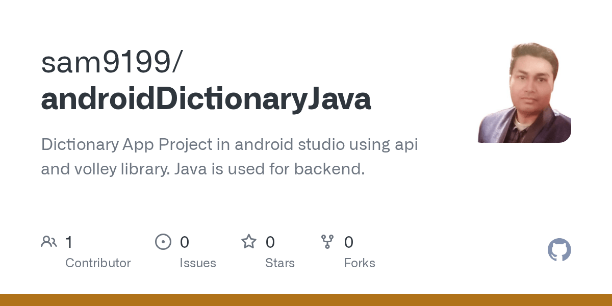 GitHub sam9199/androidDictionaryJava Dictionary App Project in android studio using api and