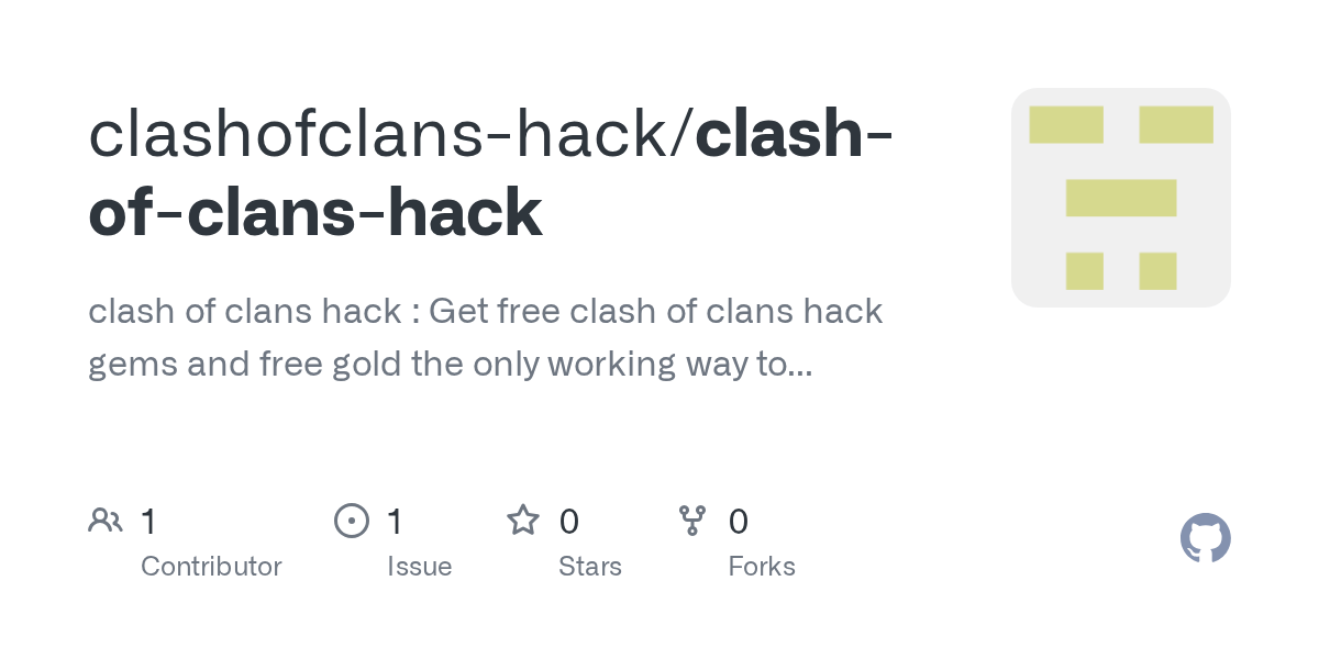 GitHub clashofclanshack/clashofclanshack clash of clans hack