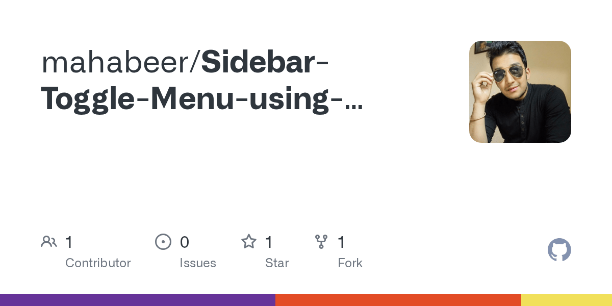 GitHub mahabeer/SidebarToggleMenuusingHTMLCSSJavascript