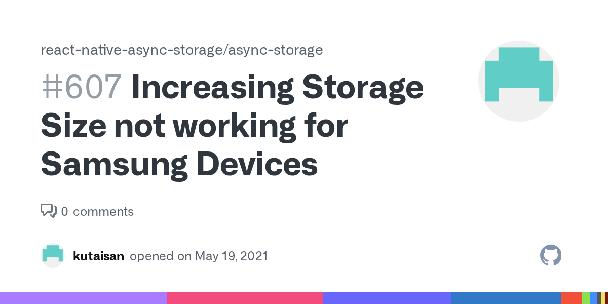 Increasing Storage Size not working for Samsung Devices