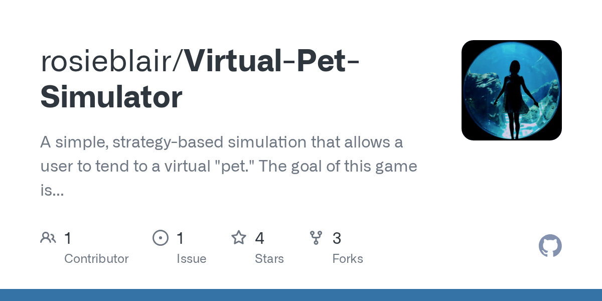 GitHub rosieblair/VirtualPetSimulator A simple, strategybased
