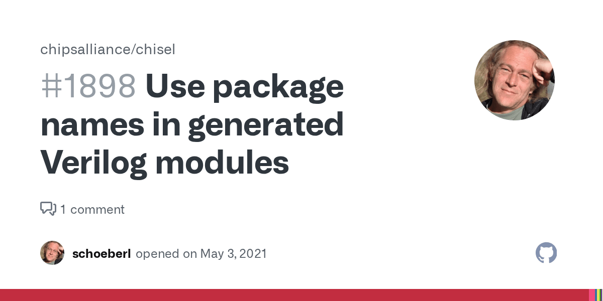 Use package names in generated Verilog modules · Issue 1898
