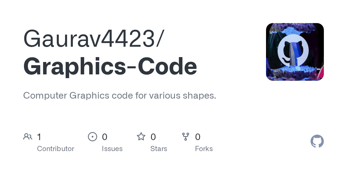 GitHub Gaurav4423/GraphicsCode Computer Graphics code for various