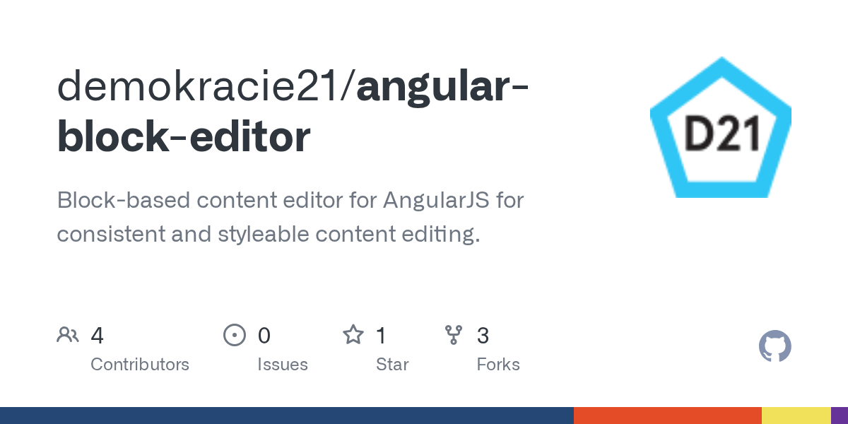 GitHub demokracie21/angularblockeditor Blockbased content editor
