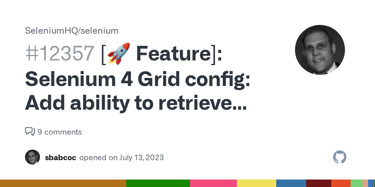 [🚀 Feature] Selenium 4 Grid config Add ability to retrieve lists of