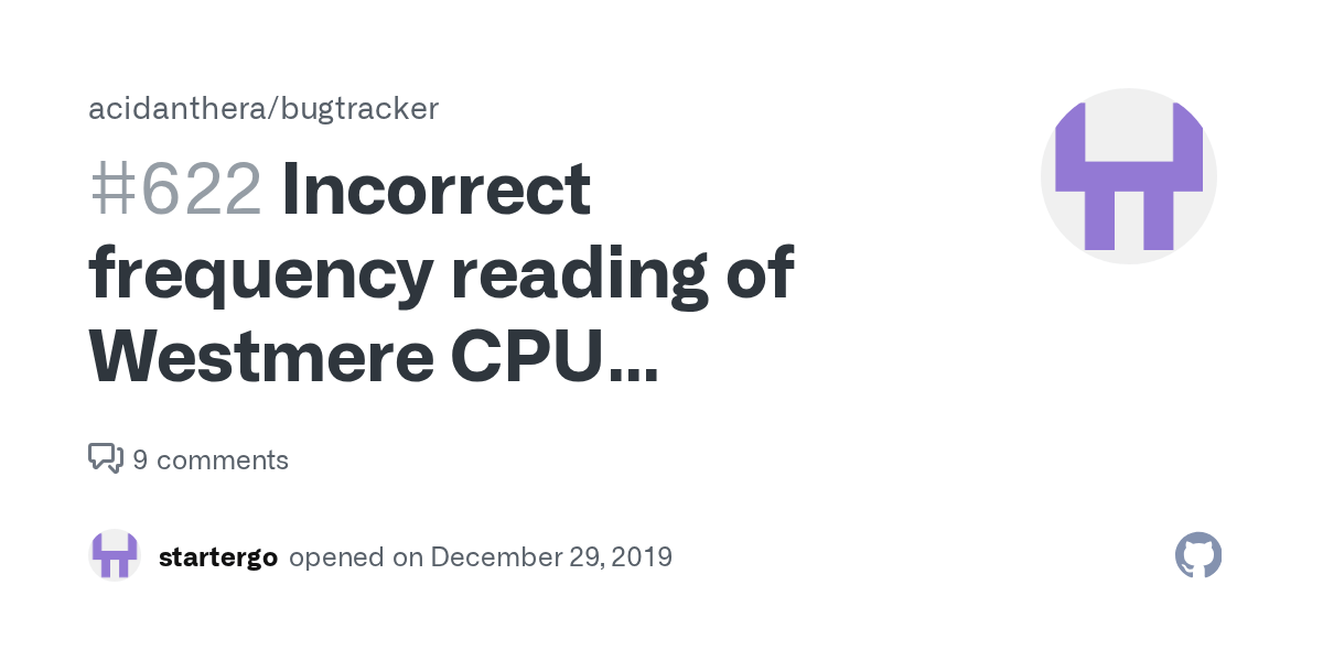 Incorrect frequency reading of Westmere CPU (formerly NehalemC