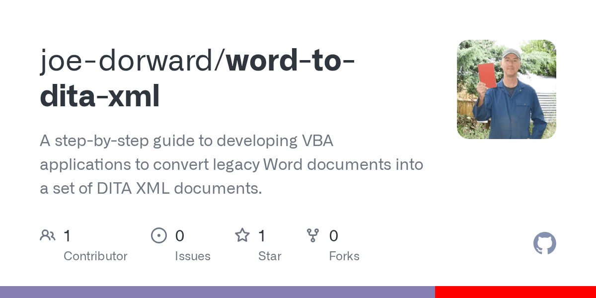 GitHub joedorward/wordtoditaxml A stepbystep guide to developing VBA applications to