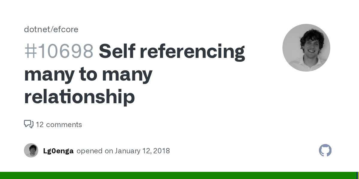 Self referencing many to many relationship · Issue 10698 ·