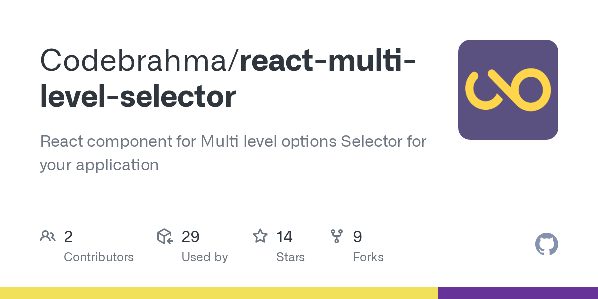 GitHub Codebrahma/reactmultilevelselector React component for