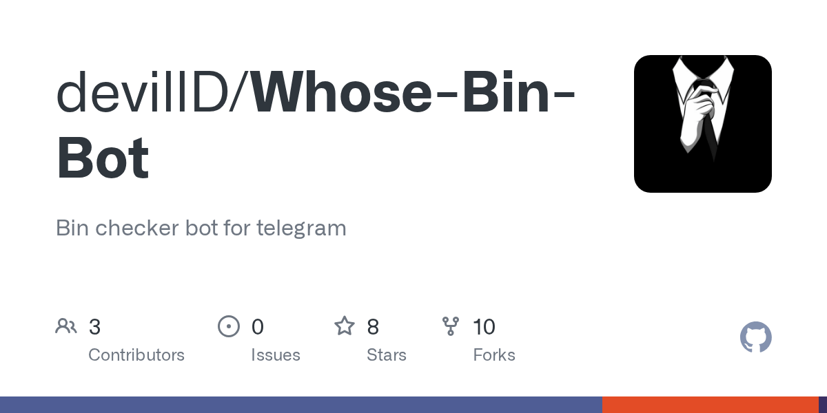 GitHub devillD/WhoseBinBot Bin checker bot for telegram