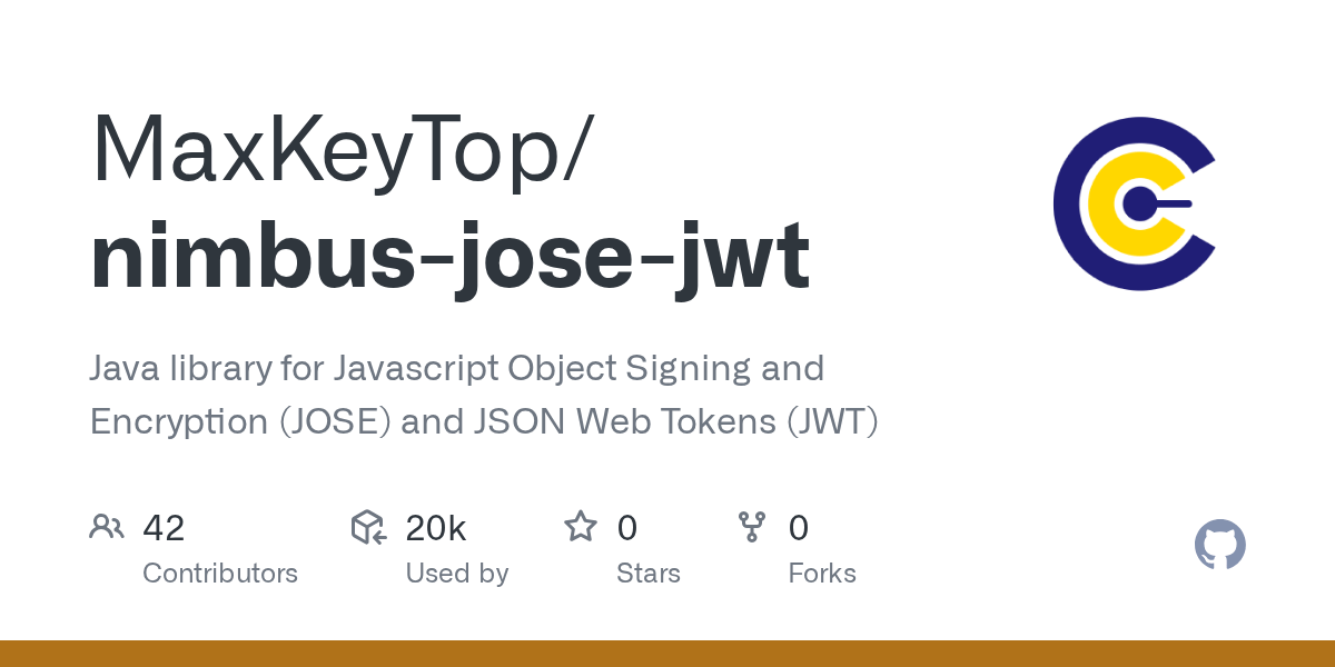 GitHub MaxKeyTop/nimbusjosejwt Java library for Javascript Object