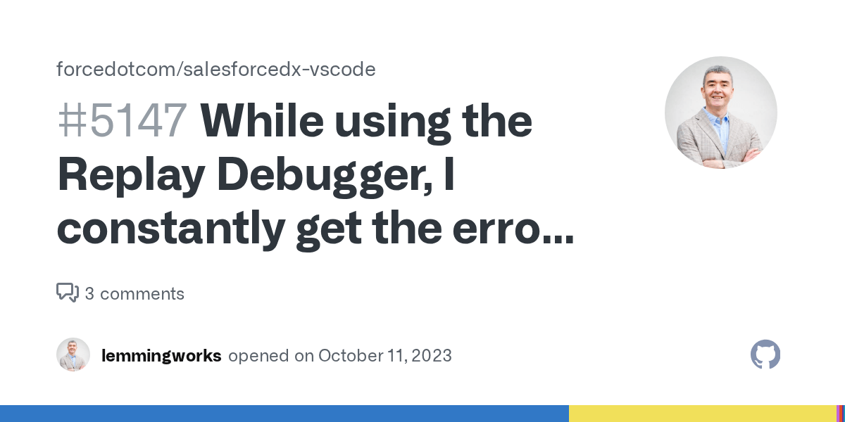 While using the Replay Debugger, I constantly get the error message