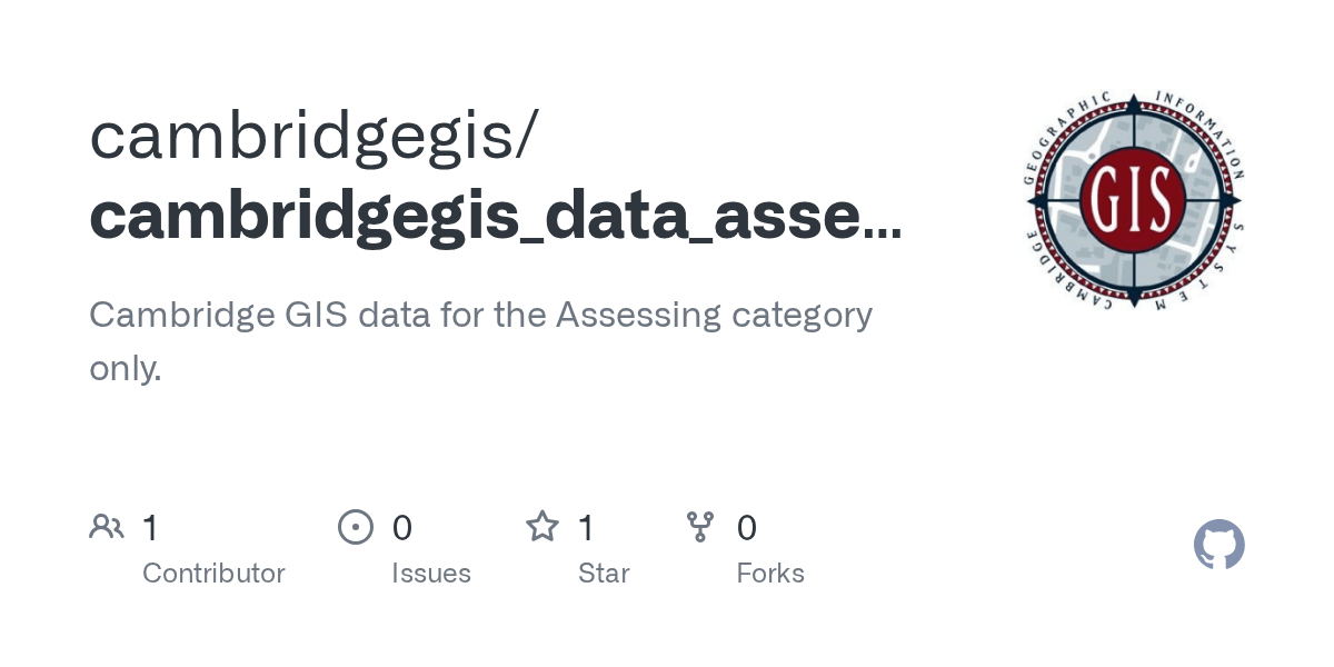 GitHub cambridgegis/cambridgegis_data_assessing Cambridge GIS data