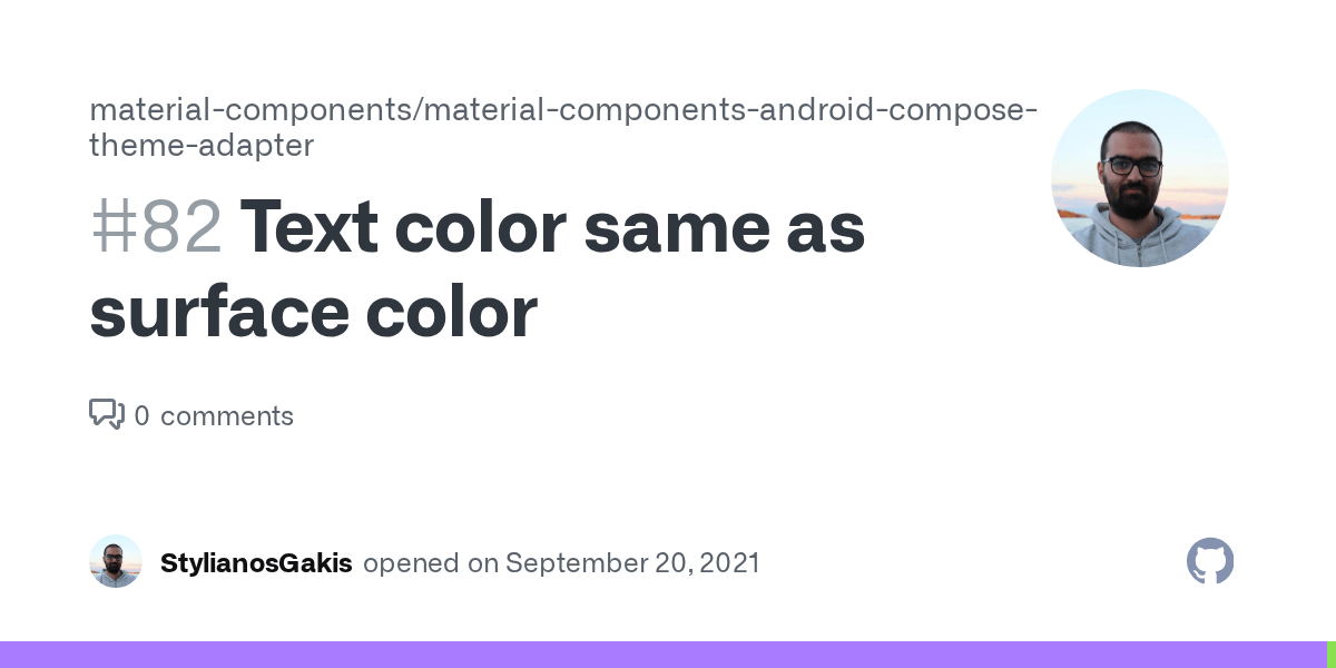 Text color same as surface color · Issue 82 ·