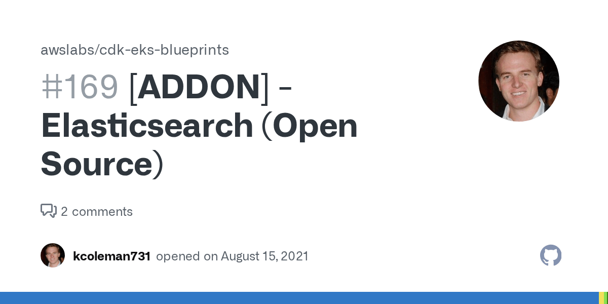 [ADDON] Elasticsearch (Open Source) · Issue 169 · awsquickstart/cdk