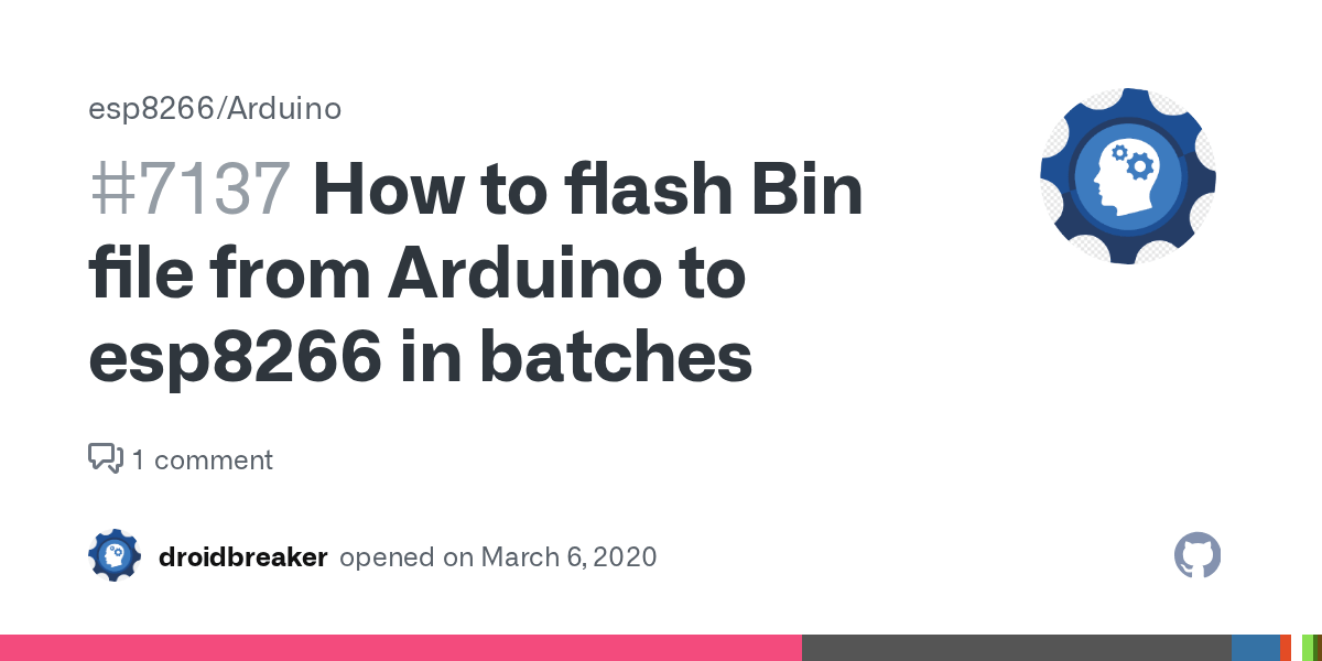 How to flash Bin file from Arduino to esp8266 in batches · Issue 7137