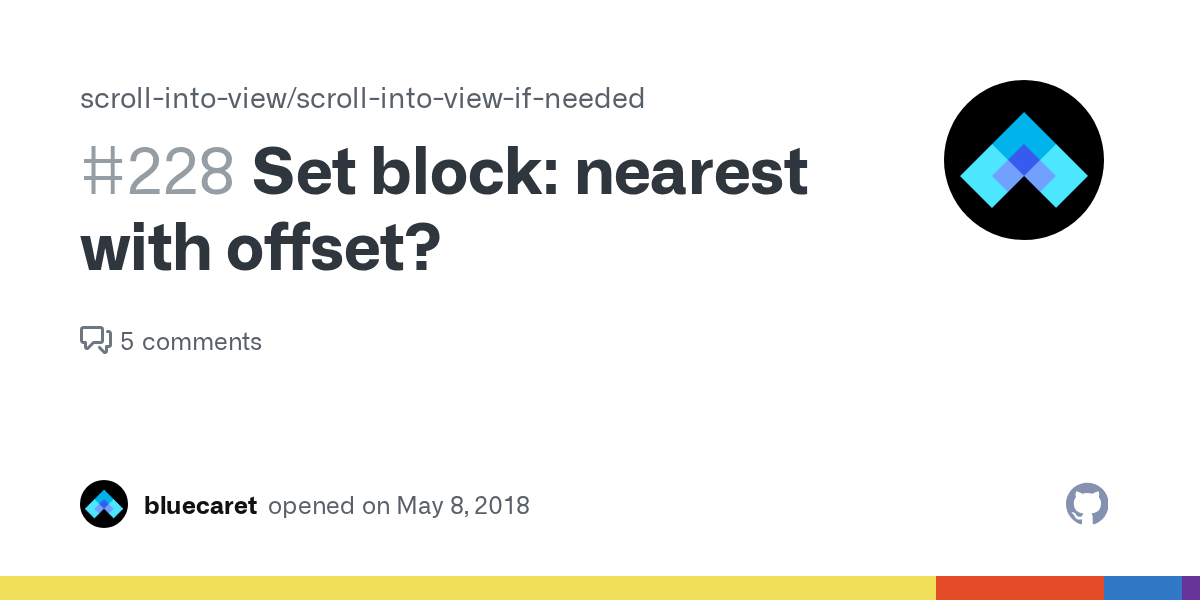 Set block nearest with offset? · Issue 228 · scrollintoview/scroll