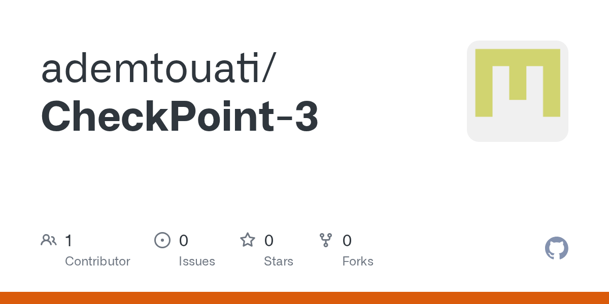 GitHub - ademtouati/CheckPoint-3