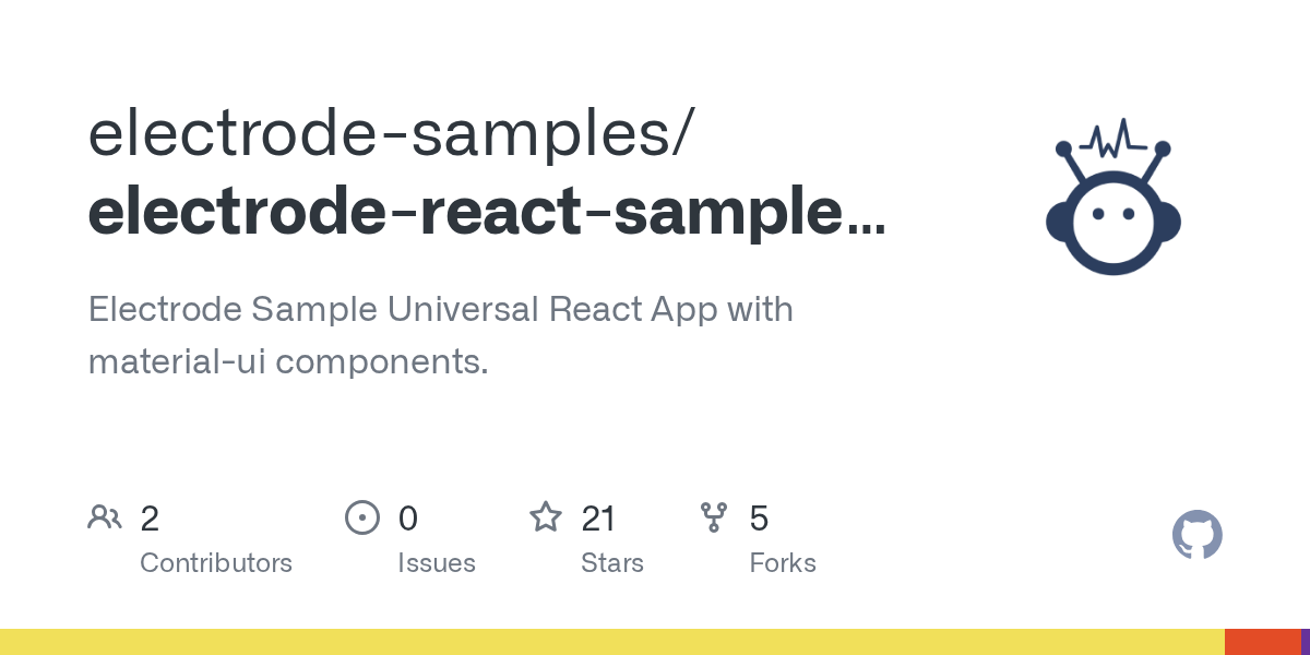 GitHub electrodesamples/electrodereactsamplematerialui