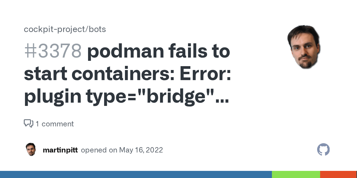 podman fails to start containers Error plugin type="bridge" failed