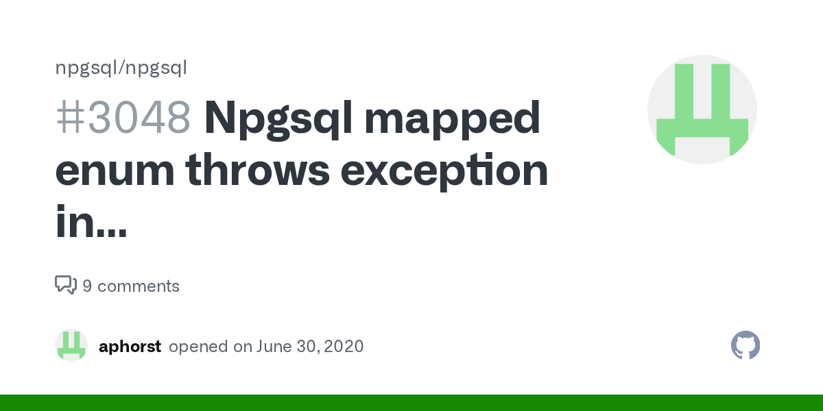 Npgsql mapped enum throws exception in NpgsqlDataAdapter.Update