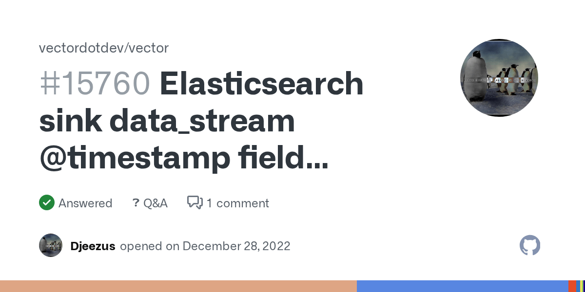 Elasticsearch sink data_stream timestamp field overwritten or not