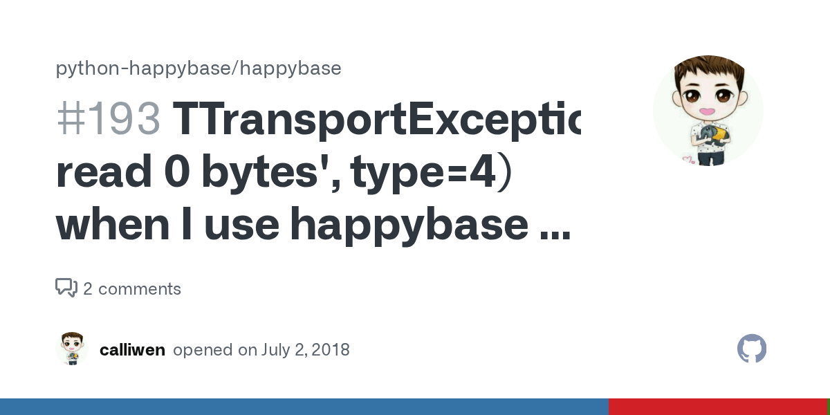 TTransportException(message='TSocket read 0 bytes', type=4) when I use