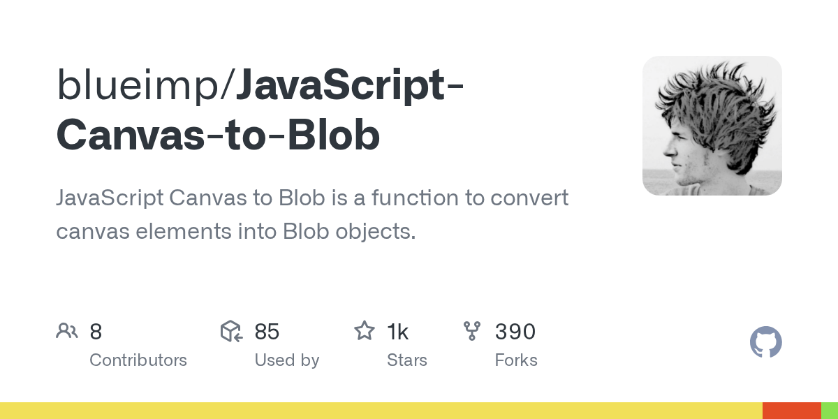 GitHub blueimp/JavaScriptCanvastoBlob JavaScript Canvas to Blob