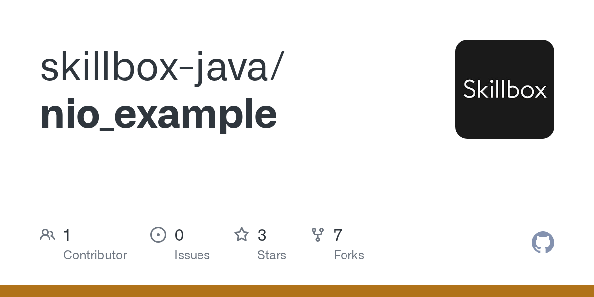 GitHub skillboxjava/nio_example