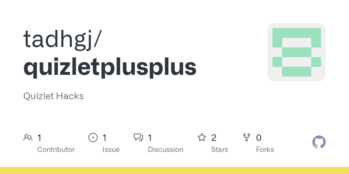 GitHub tadhgj/quizletplusplus Quizlet Hacks