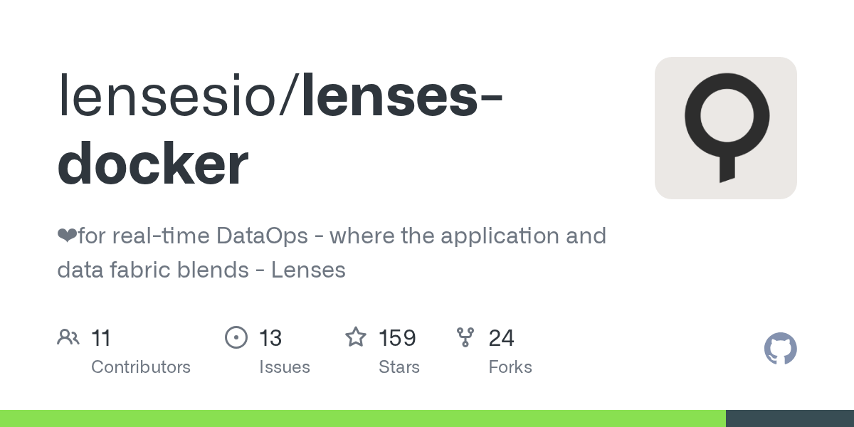 GitHub lensesio/lensesdocker for realtime DataOps where the