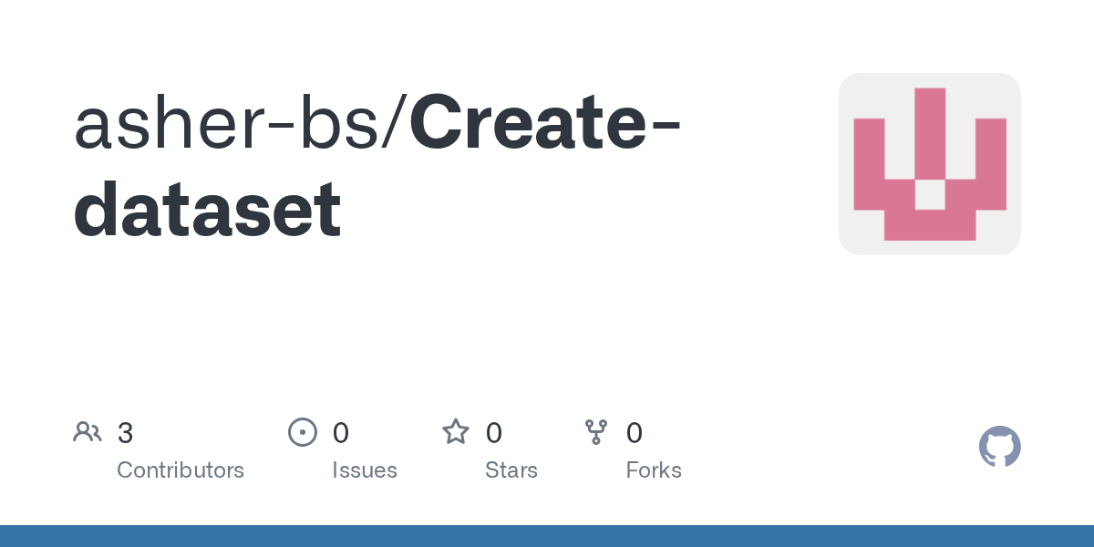 GitHub asherbs/Createdataset