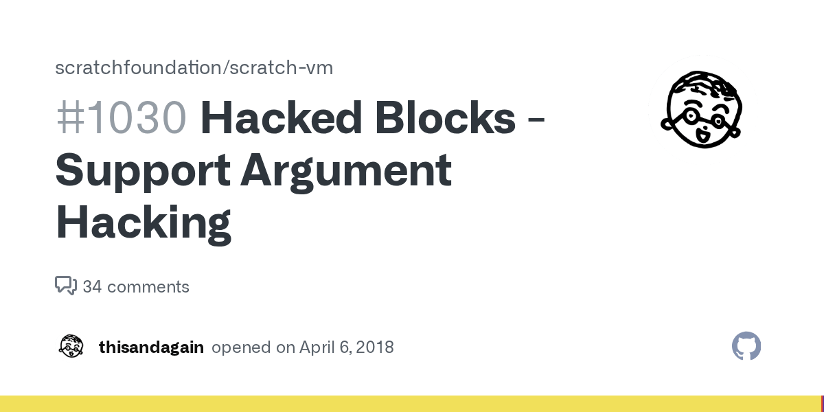 Hacked Blocks Support Argument Hacking · Issue 1030