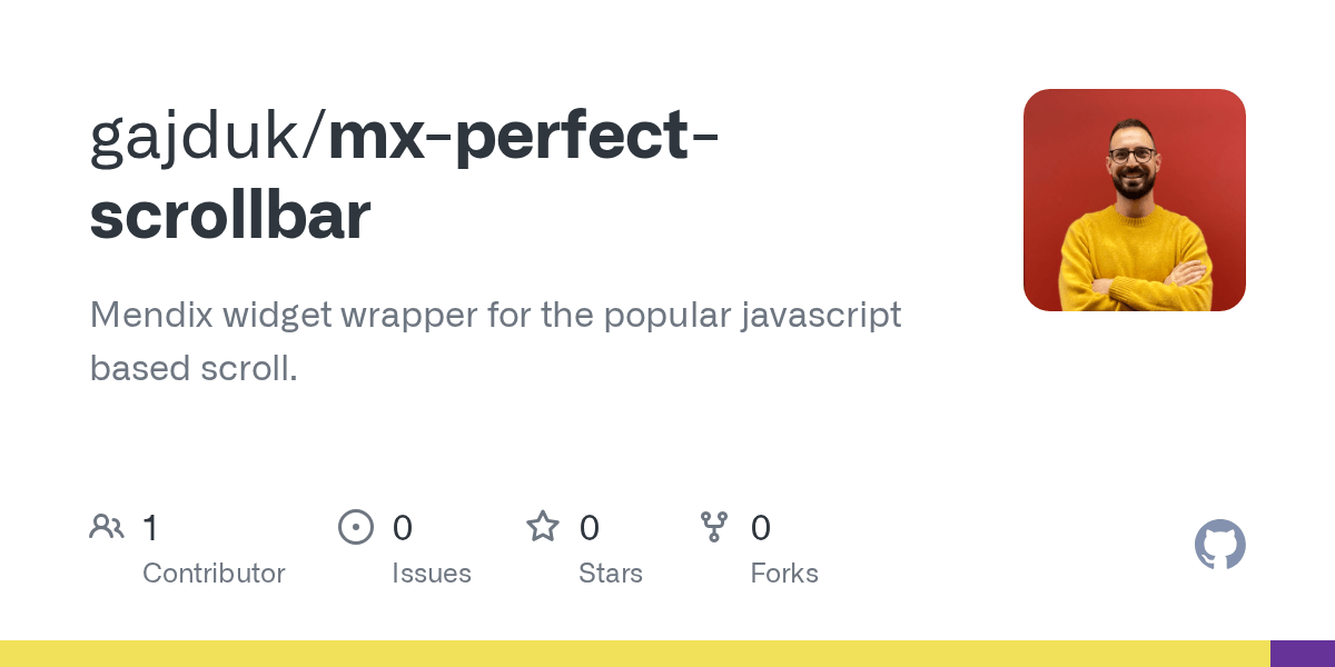 GitHub gajduk/mxperfectscrollbar Mendix widget wrapper for the
