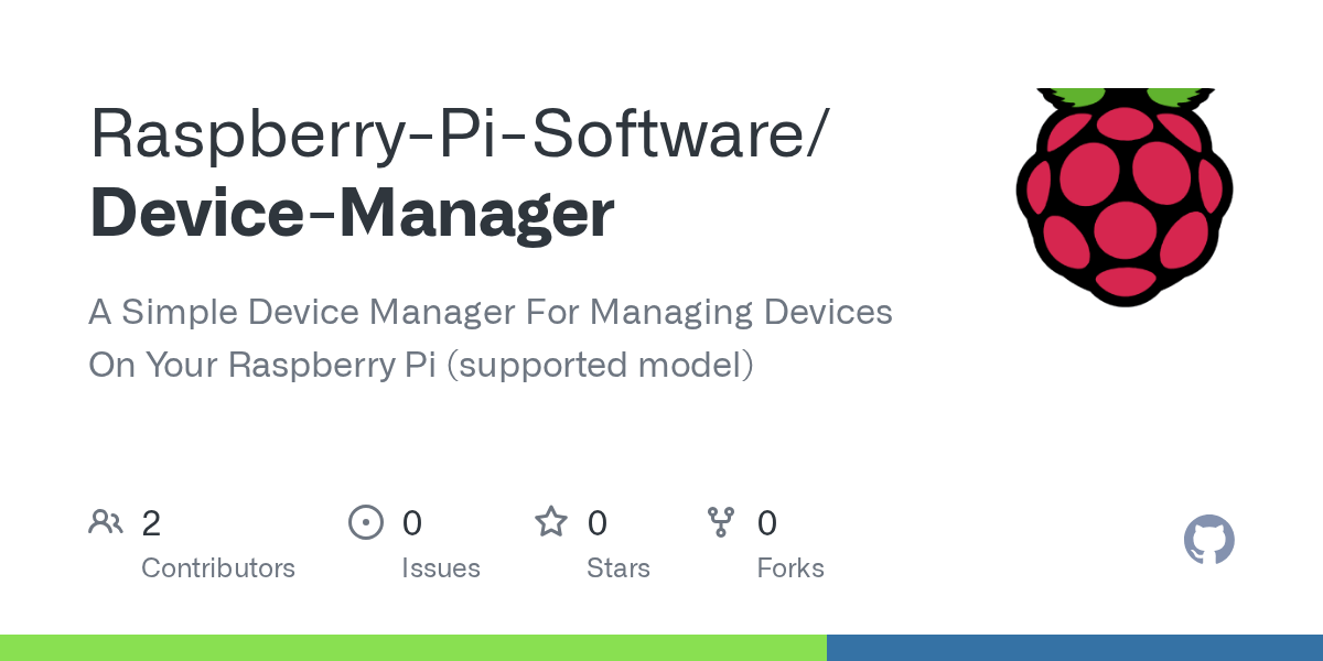 GitHub RaspberryPiSoftware/DeviceManager A Simple Device Manager