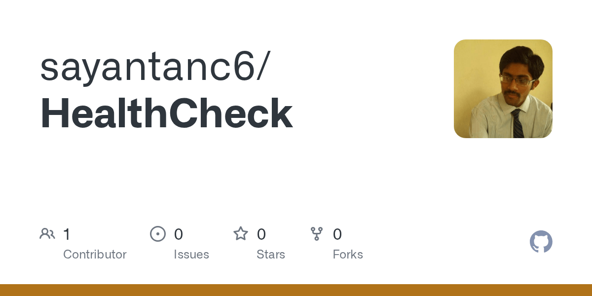 GitHub sayantanc6/HealthCheck