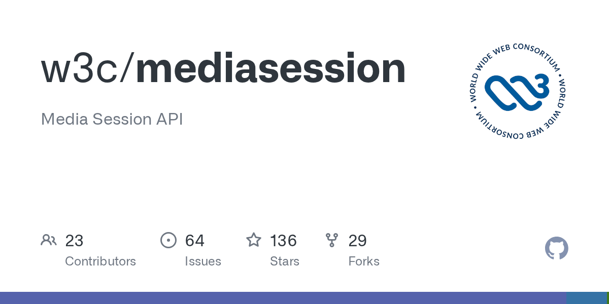 GitHub w3c/mediasession Media Session API
