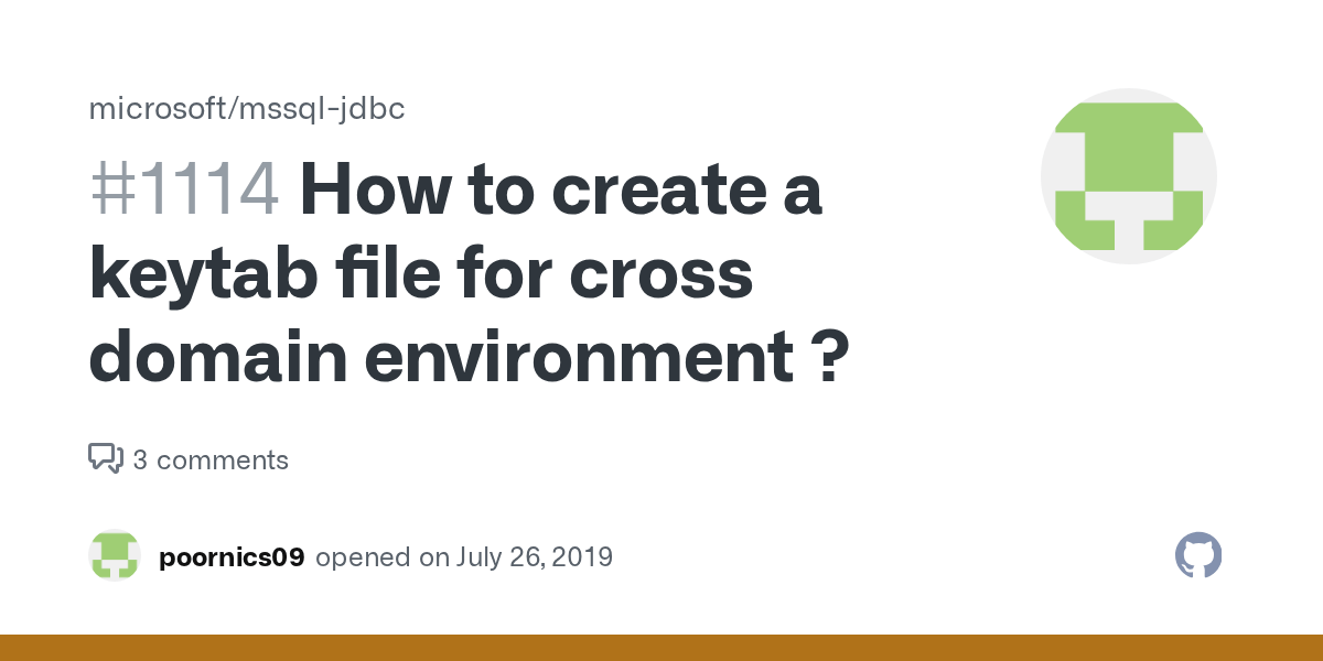How to create a keytab file for cross domain environment ? · Issue