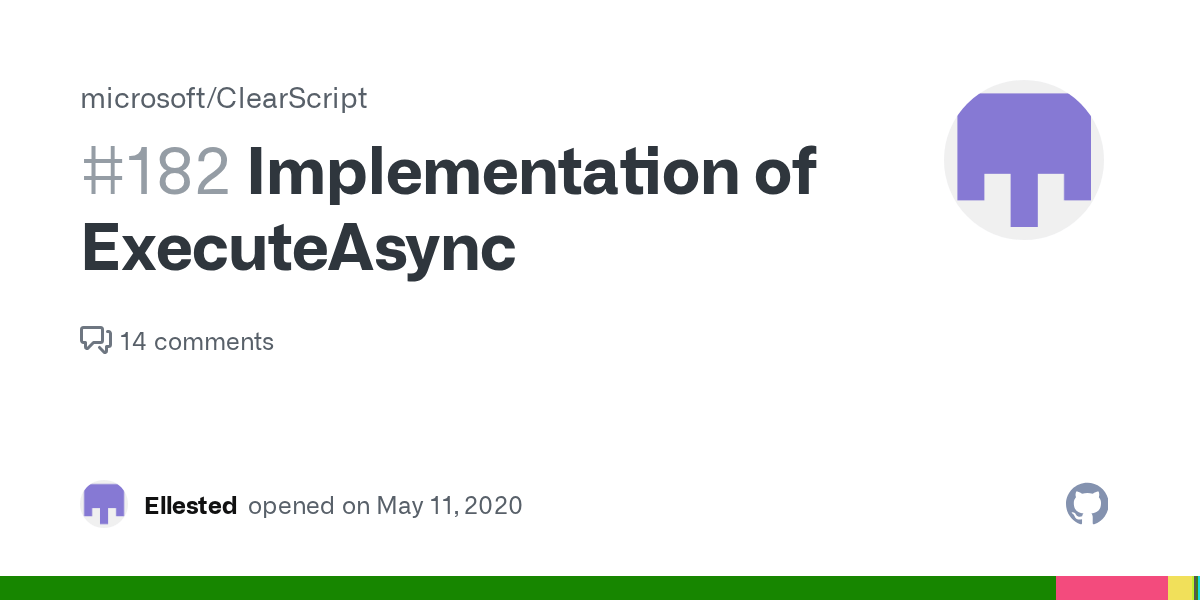 Implementation of ExecuteAsync · Issue 182 · microsoft/ClearScript