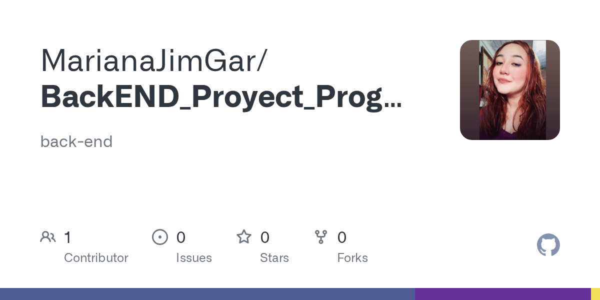 GitHub - MarianaJimGar/BackEND_Proyect_ProgWEB: back-end