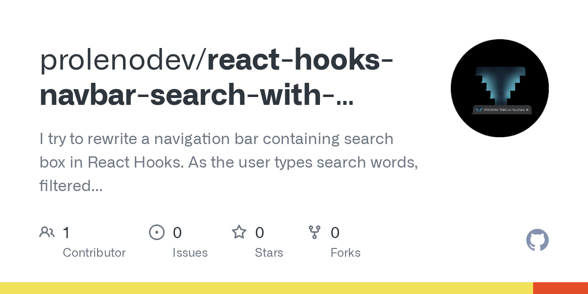 GitHub The navigation