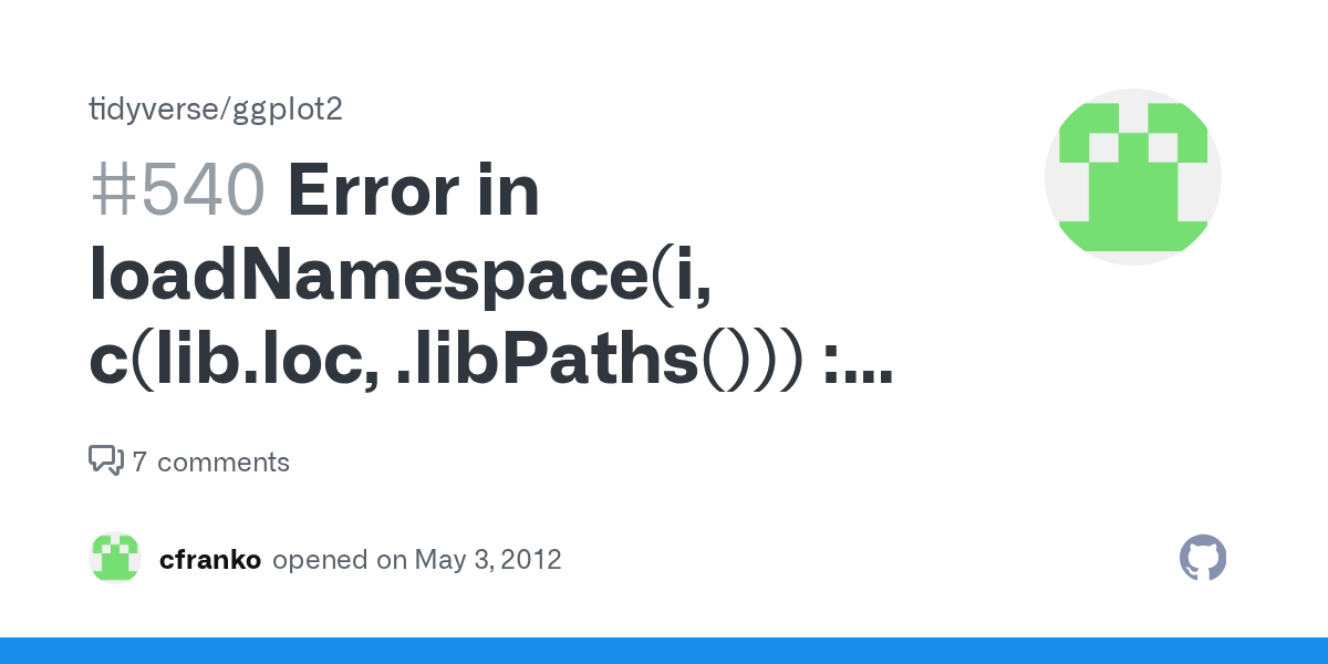 Error in loadNamespace(i, c(lib.loc, .libPaths())) there is no