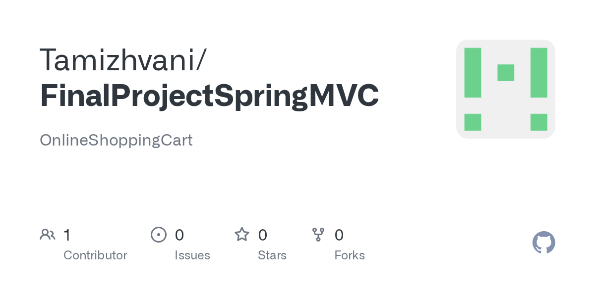 GitHub - Tamizhvani/FinalProjectSpringMVC: OnlineShoppingCart