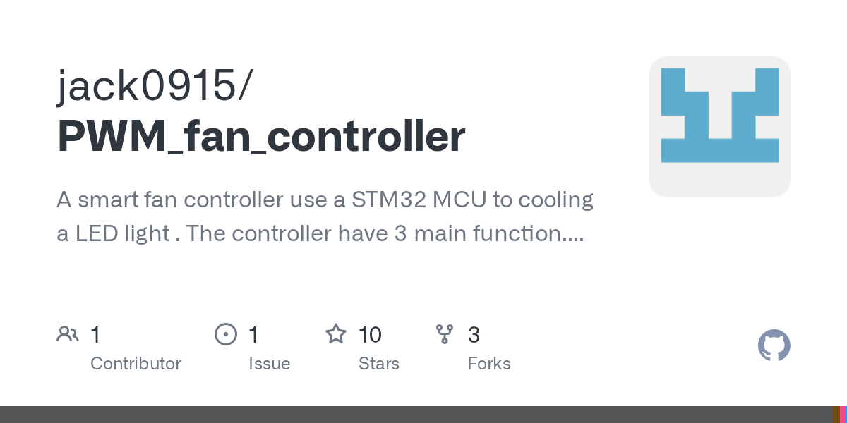 GitHub jack0915/PWM_fan_controller A smart fan controller use a