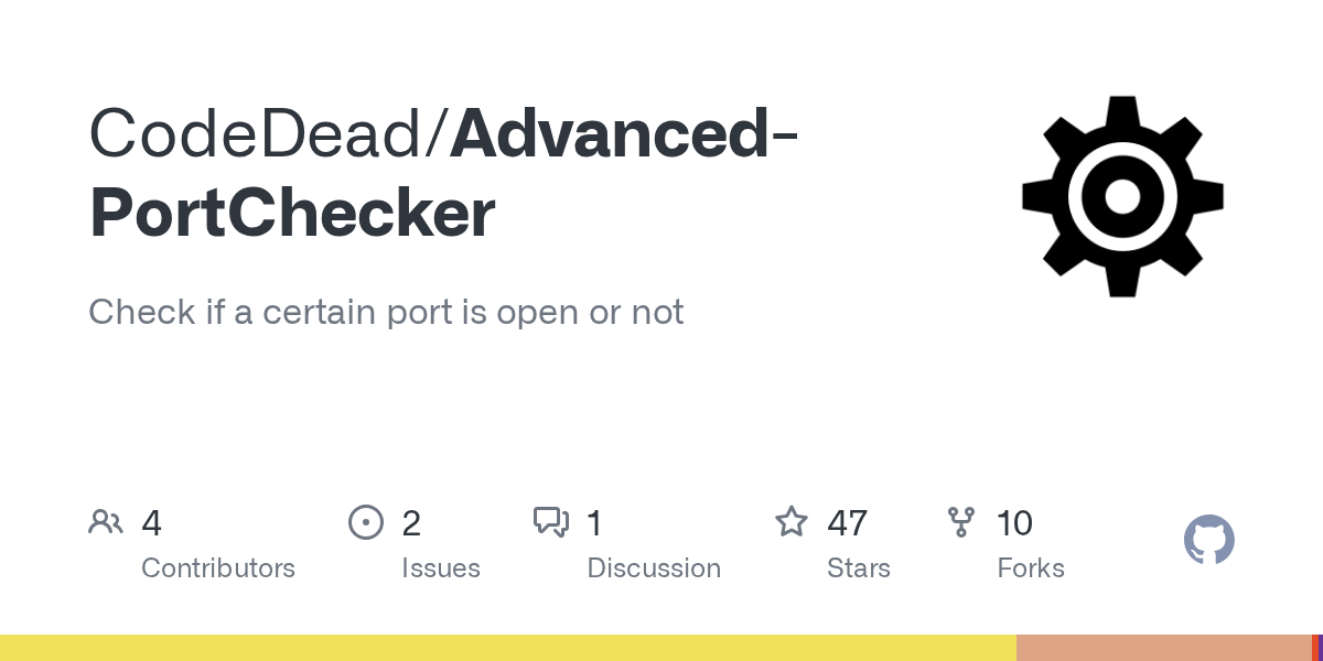 GitHub CodeDead/AdvancedPortChecker Check if a certain port is open