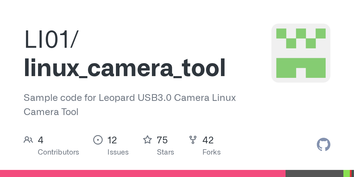 GitHub LI01/linux_camera_tool Sample code for Leopard USB3.0 Camera