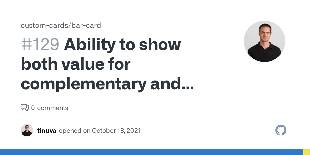 Ability to show both value for complementary and without. · Issue 129 · customcards/barcard